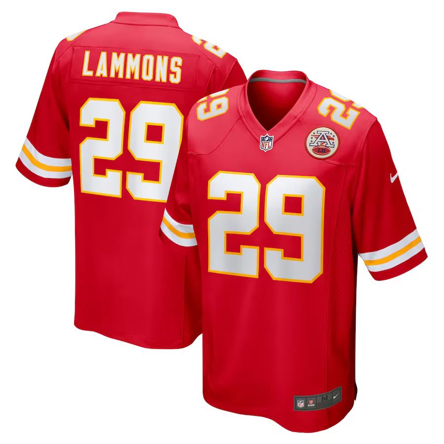 Men Kansas City Chiefs 29 Chris Lammons Nike Red Team Game Player NFL Jersey